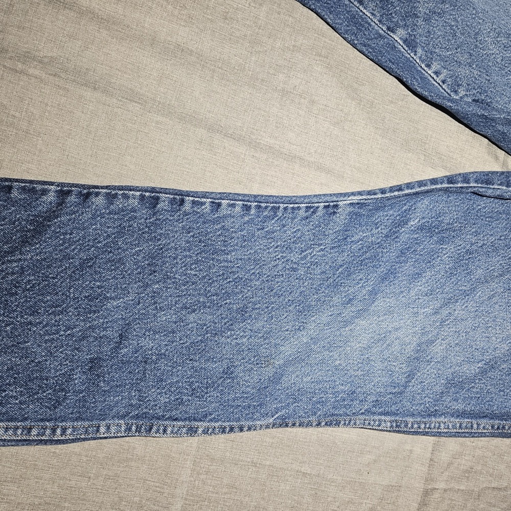 Vintage Rustler 0631 Mens Jeans 36x30 28" Hemmed Medium Wash Denim Made in USA - Picture 14 of 16